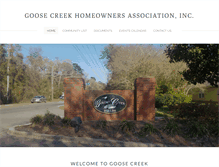 Tablet Screenshot of goosecreekhomeowners.org